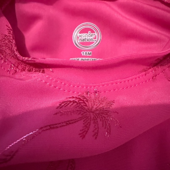 Wonder Nation Fuchsia Swim Rashguard Set - Picture 2 of 3